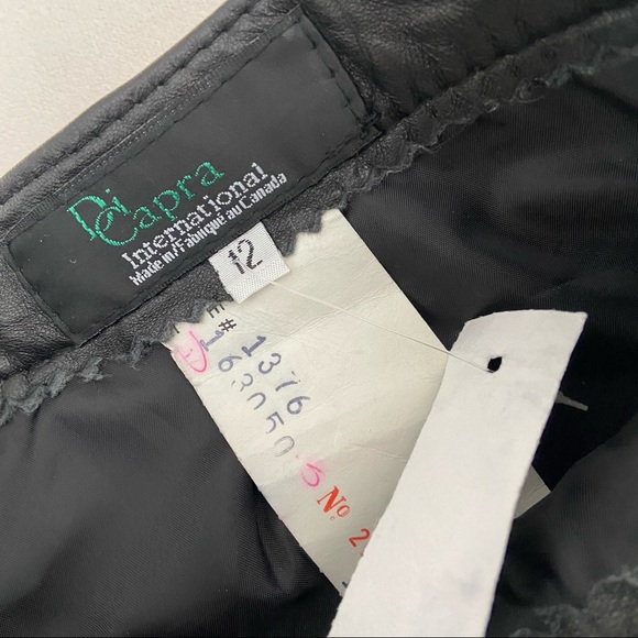 VINTAGE Genuine Leather Trousers -Size 12 NWT - Picture 10 of 12